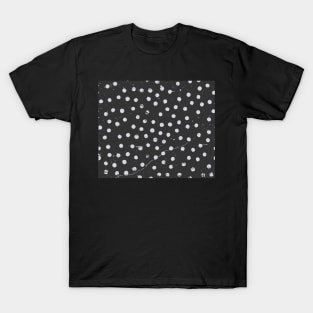 Grunge polka dots pattern design (black and white) T-Shirt